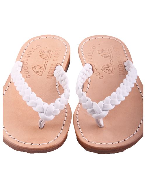 White Capri sandals for baby Cuccurullo | BABY WEAVEBIANCO